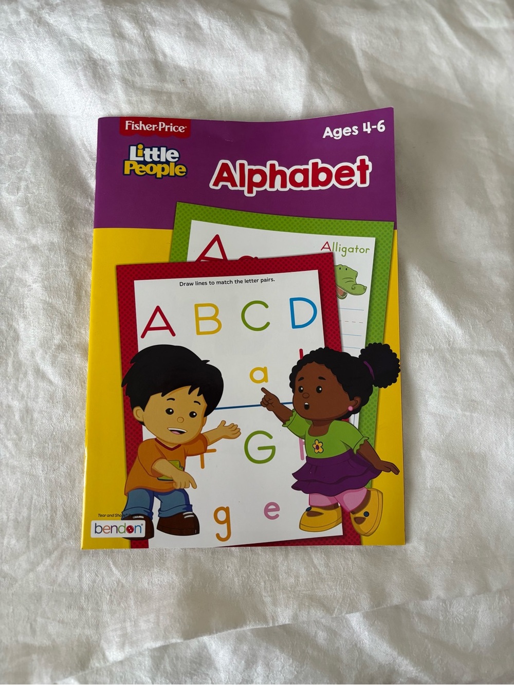 Fisher-Price Little People Alphabet Activity Book - Purple & Yellow